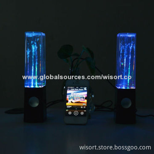 Fashionable Portable Mini/Water-dancing Stereo Speakers with 2.3.5mm Standard Audio Input